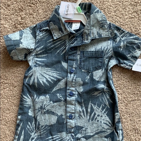 Blue Hawaiian Baby Boy’s Romper - Picture 2 of 6